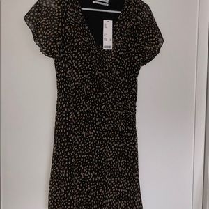 Black and brown dotted dress